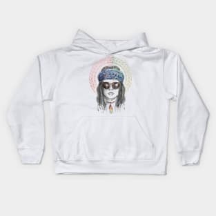 Indigenous Girl Artwork Kids Hoodie